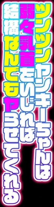 ツンツンヤンキーちゃんは弱々乳首をいじれば結構なんでもヤらせてくれる(単話) 画像1