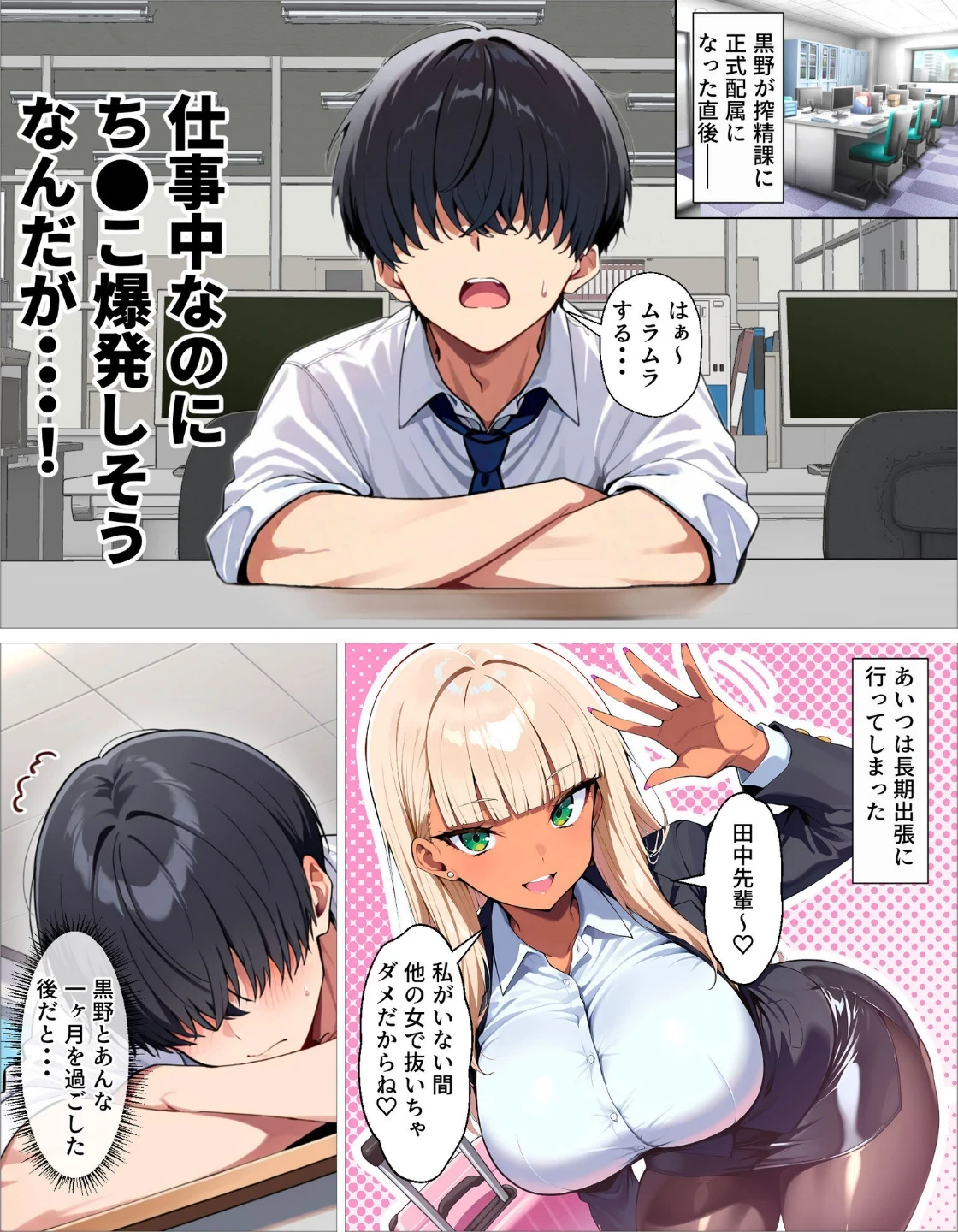 新卒の黒ギャルが「きも…」って言いながら搾精してくれる話(単話) 画像1