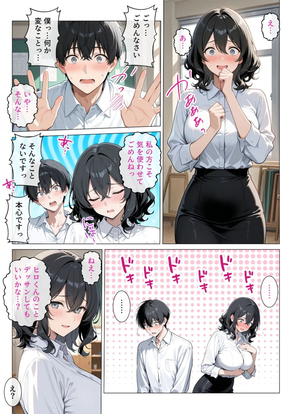 内気で弱気な女教師が勇気を出して生徒を痴女誘惑【モザイク版】 画像5
