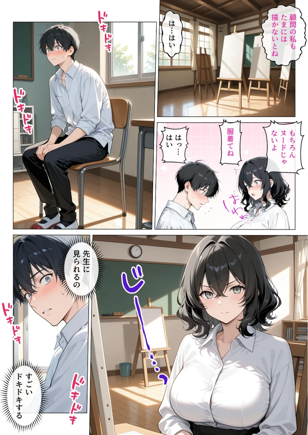 内気で弱気な女教師が勇気を出して生徒を痴女誘惑【モザイク版】 画像6