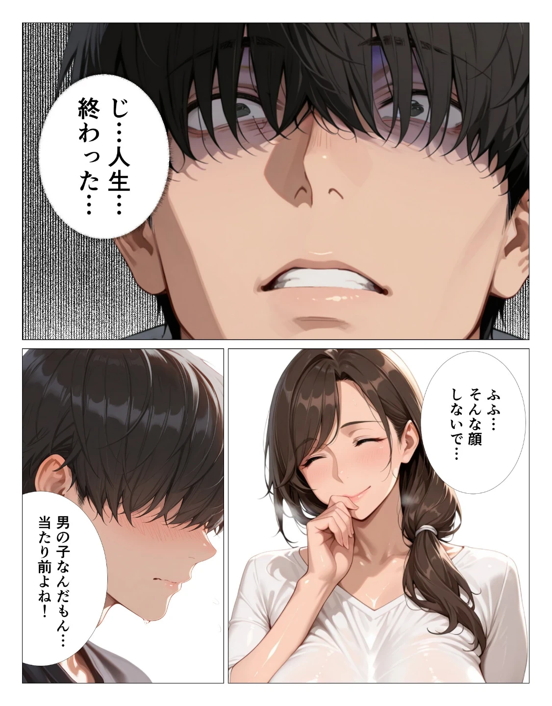 グイグイくる爆乳義母の授乳手コキでヌかれて中出しが止まらない【モザイク版】 画像7